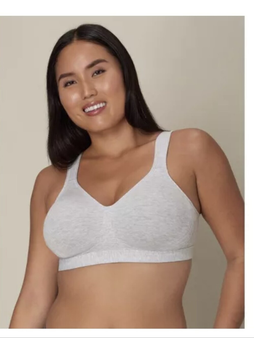 Playtex Light Heather Gray Wireless Comfort Bra
